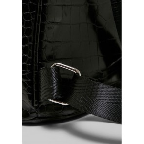 Urban Classics Kroko-Rugzak van synthetisch leer detail