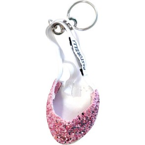 Pastorelli sleutelhanger mini schoen glitters roze