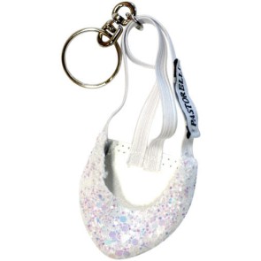 Pastorelli sleutelhanger mini schoen glitters wit