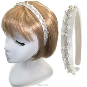 Alista Haarband met parels en strass stenen