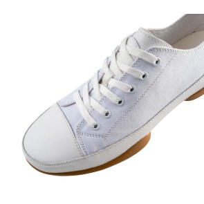 Anna Kern Suny 4040 Heren Witte Nappa-Canvas Danssneakers met Splitzool