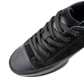Suny Anna Kern  145 Dames Zwarte Nappa-Nubbuk Danssneakers met Splitzool