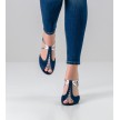 werner kern holly dames dansschoenen zilver blauw suede zool lage hak