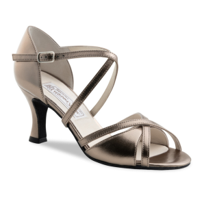 Werner Kern July dansschoenen voor dames met Kruisbandje - koper metallic leer