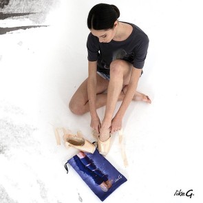 LikeG Blauw Spitzentas met Afbeelding Ballerina op Spitzen