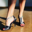 Portdance PD806 pro premium dansschoenen dames latin salsa tango zwart
