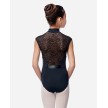 Lulli Meisjes Zip Front High Neck Dance Leotard Ariella achterkantg
