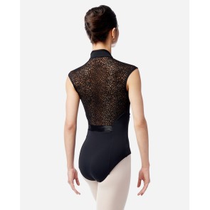 Lulli Dames Zip Front High Neck Dance Leotard Ariella achter