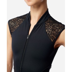 Lulli Dames Zip Front High Neck Dance Leotard Ariella zip