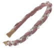 Alista Haarband met Parels en Strass in antiek roze mauve