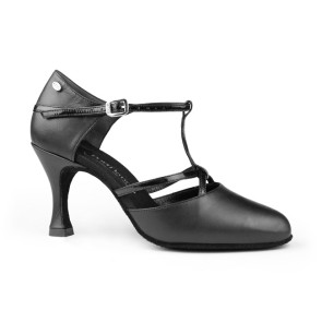 Portdance PD121 Premium Dansschoenen Dames Zwart Leer Lakleer