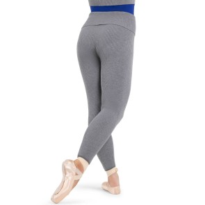 Capezio Ribbed Sweater Knit Legging grijs achter