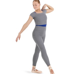 Capezio Ribbed Sweater Knit Legging grijs