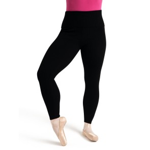 Capezio Ribbed Sweater Gebreide Legging zwart
