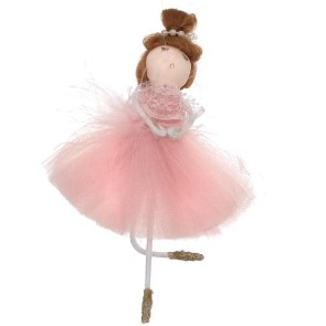 Alista Roze Ballerina Decoratieve Hanger voor in de Kerstboom F980108