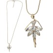 Alista Ketting Ballerina met Strass Steentjes F320115-1 goud