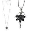 Alista Ketting Ballerina met Strass Steentjes F320115-2 zwart