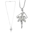 Alista Ketting Ballerina met Strass Steentjes F320115-3 wit