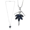 Alista Ketting Ballerina met Strass Steentjes F320115-4 bvlauw