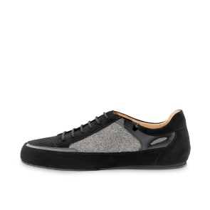 Werner Kern Carol Danssneakers voor Dames - zwart met zilveren glitter elementen - suede leren buitenzool  en uitneembare voetbed