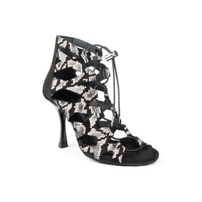 Portdance PD804 Dansschoenen Zwart-Wit Slangenprint