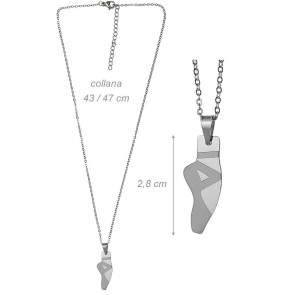 Alista Dancer Basics  Alista Ketting met Stalen Ballerina Spitzen Hanger