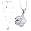 Alista Ketting Met Zirkonia Bloem zilveren