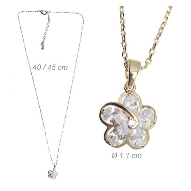 Alista Ketting Met Zirkonia Bloem